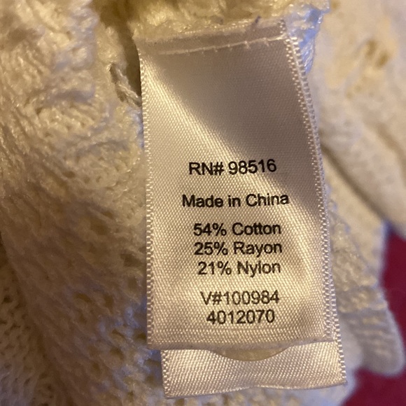 Coldwater Creek pointelle cardigan, size L (14) - Picture 8 of 11